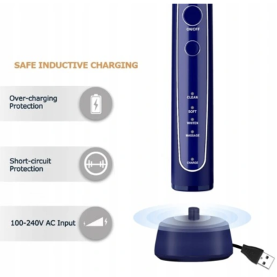 Mornwell T25 szczoteczka soniczna do zębów granatowy