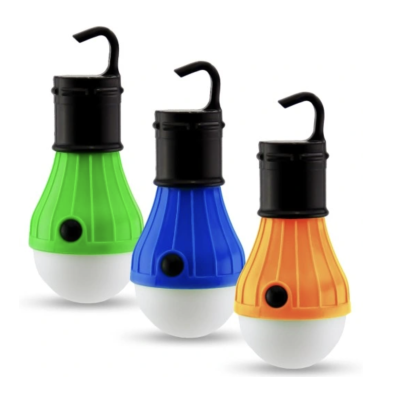 Lampka LED turystyczna kempingowa kształt żarówki 3szt