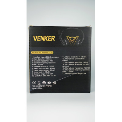 Słuchawki nagłowne z mikrofonem USB Venker U15